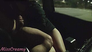 I dog my stepdaughter in parking lot, voyeur fucks her pussy