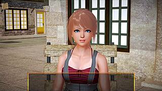 Blonde amateur plays erotic game with big tits in homemade anime style