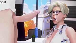 overwatch mercy gets her ass blown in hentai music video