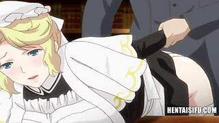 Dedicated servant yields to master’s whims in uncensored hentai