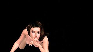 an animated 3d cartoon girl giving sexy poses in several positions, feeling so free.