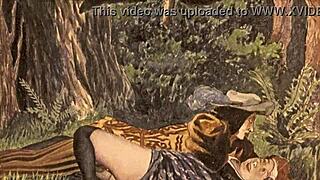 Vintage Erotic Drawings with Retro Artistic Flair