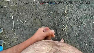 Amateur brunette relaxes solo under a bridge in USA