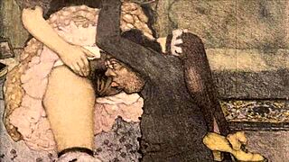 Vintage Erotic Drawings with Retro Artistic Flair