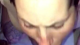 amazing goddess performs deepthroat blowjob with spitting and cum swallow