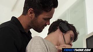 Familytwink hints at more with step daddy’s touch