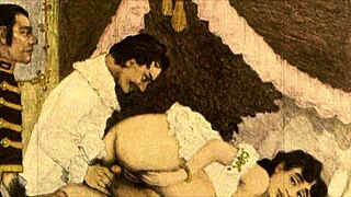 Vintage Erotic Drawings with Retro Artistic Flair