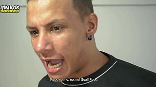 lost the game but won the friend's ass in bareback blowjob and monster cock action