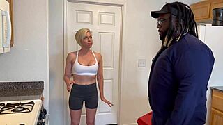 Helping The Maintenance Man Cool Off With A Drink.