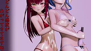 In this cartoon, the lesbians use vibrators and scissor while masturbating