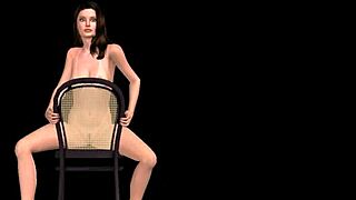an animated 3d cartoon girl giving sexy poses in several positions, feeling so free.
