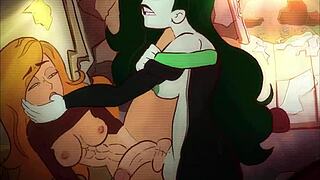 just saw kim possible and shego futa action, total cartoon hentai vibe!