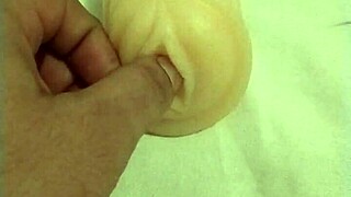 i'm playin with this artificial pussy, feelin so good