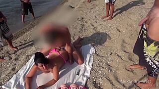OMG, I can’t even with these wild beach fucks in Greece, hairy milf pounded hard!