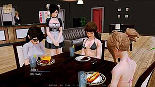 in harem hotel, anime characters explore hentai adventures