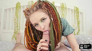 stepsister with dreadlocks sucked and gave herself dolly rud