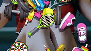 This game hentai features epic anime battles