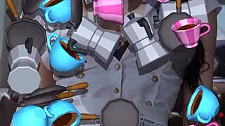 This game hentai features epic anime battles