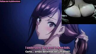 curvy cosplay girl with big nipples gets pov hentai sex