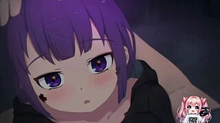 Anime boyfriend comes over to suck and fuck