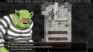 Karryn's prison gameplay in prisoner mode