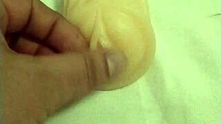 i'm playin with this artificial pussy, feelin so good