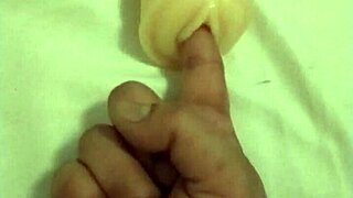 i'm playin with this artificial pussy, feelin so good