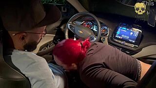 My Friend and I Teased My Boss's Cock in His Car