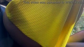 check out this big ass wife flashing on the road?