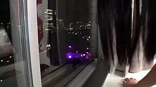 Night pool, oops, huge natural H-cup tits on 19-year-old student, lotion service rocks!