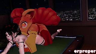 Vulpix and trainer engage in special VRChat training.
