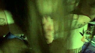 Tatted Emo Beauty Swallows Black Cock