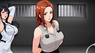 in this hentai story, the good cop and bad cop give jerk off instructions in spanish voice, leading to anal femdom action.