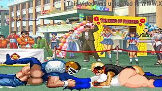 In hentai mugen, brian battler and kim dong hwan meet power girl and raven