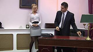 european milf’s quickie in office with smoky wet action