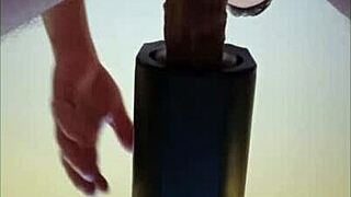 Getting Milked with Remote Sextoy in POV Down Under Cumshot Action