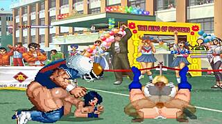 In hentai mugen, brian battler and kim dong hwan meet power girl and raven