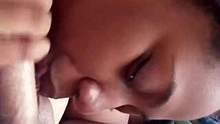 ebony milf shows good neck sucking cock