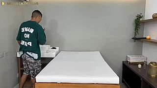 Wow, this horny masseuse slut bangs her patients hard! 😍