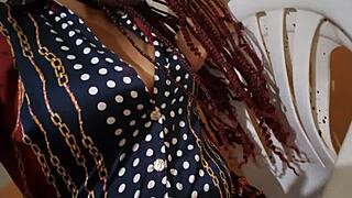 office mate's girlfriend fulfills fetish, touches herself sexy at work