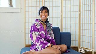 Midori black has body clenching orgasms with vibrator