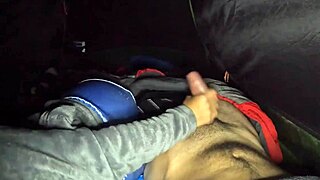 Camping trip turns wild with stepsister in tent