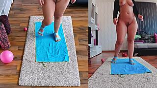 I dare you to watch my naughty naked yoga workout