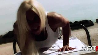 Blonde Milf Fucked Interracially with Facial