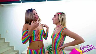 filling the mouths of these two sluts with cum and cock two naughty brazilian girls who love cock deep in their asses