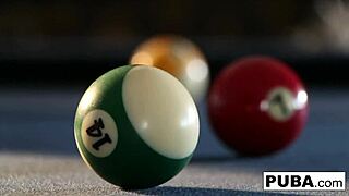 hot solo with mia lelani on billiards table?