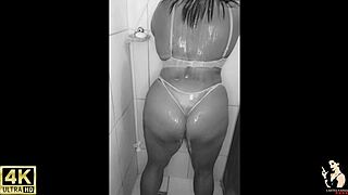 Neighbor Masturbates in Bathroom Lingerie