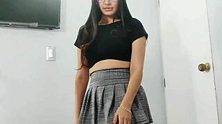 dude, my hot stepdaughter in a schoolgirl skirt shows off and ends up in my bed