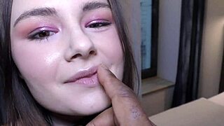 shy teen viven doll taking her first bbc, wow!