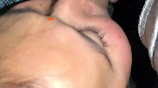 Homemade bed scene with pornstar featuring natural tits and lipstick